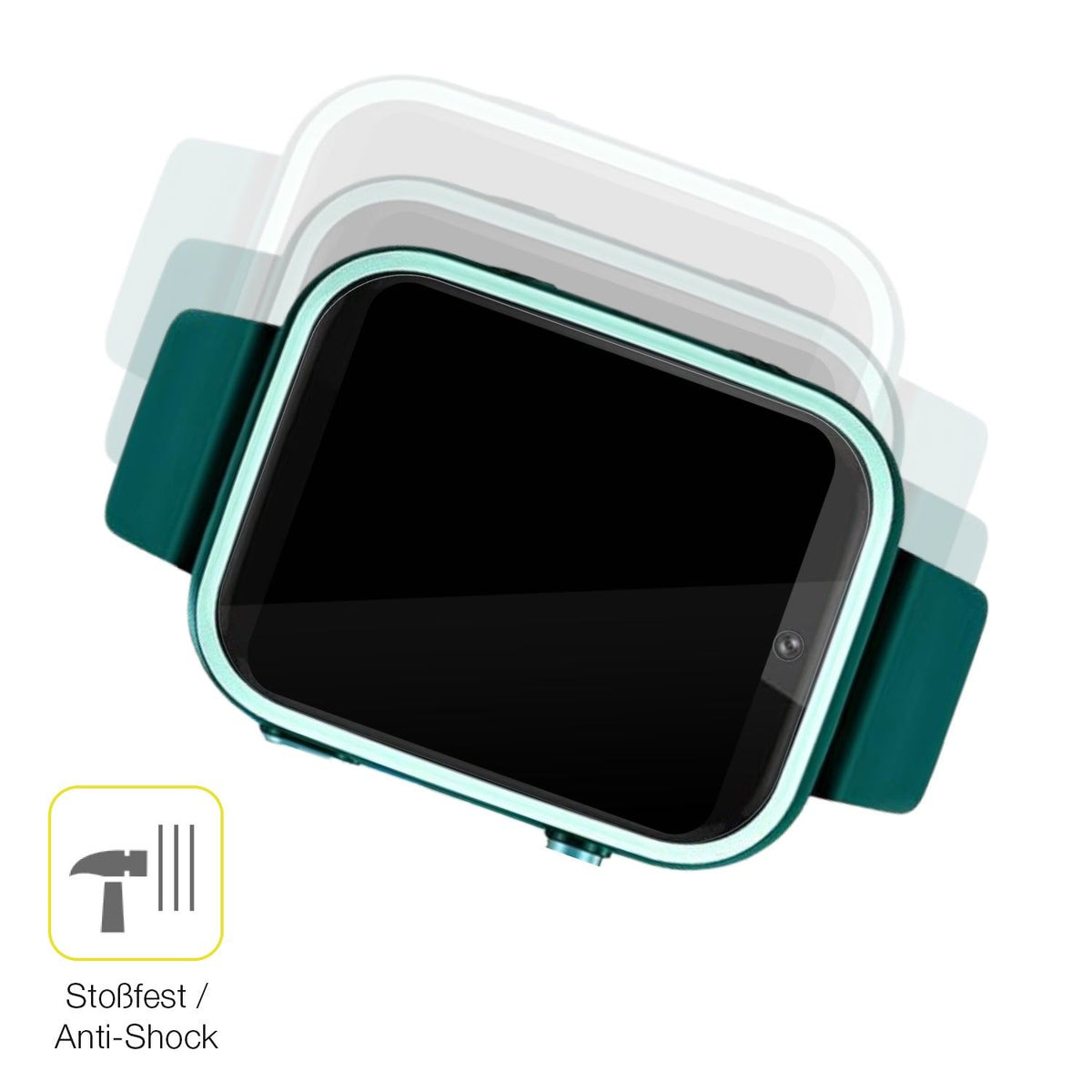 2x Screen Protector for Okyuk T45 Smartwatch Kinder Protective Film covers 100%