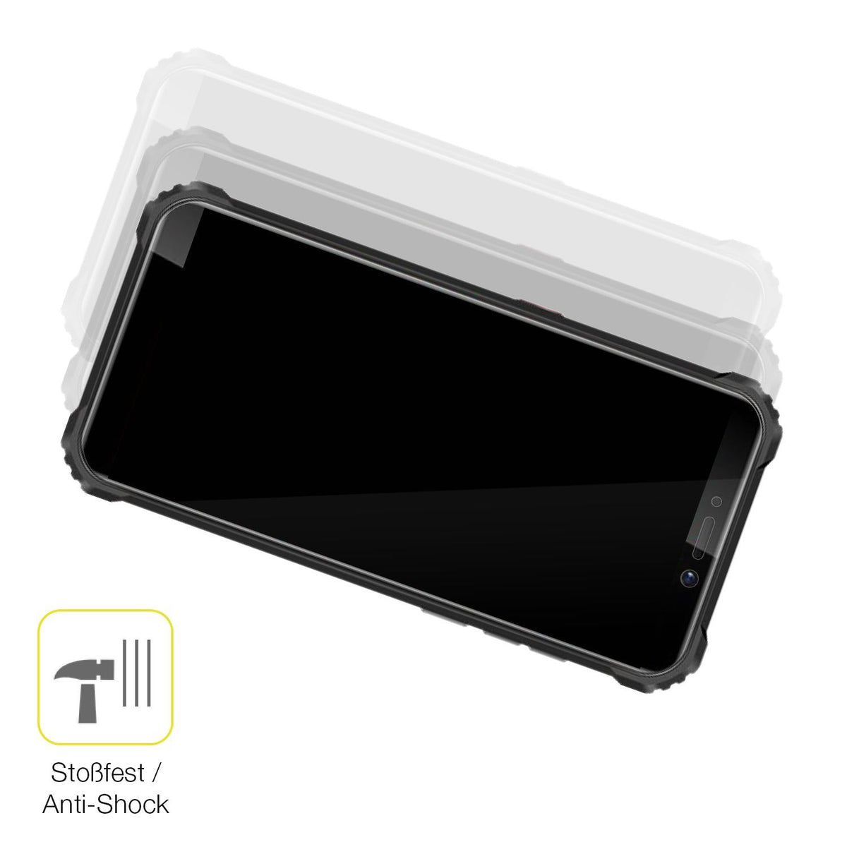 2x Screen Protector for Oukitel WP5 Protective Film covers 100% dipos Flex