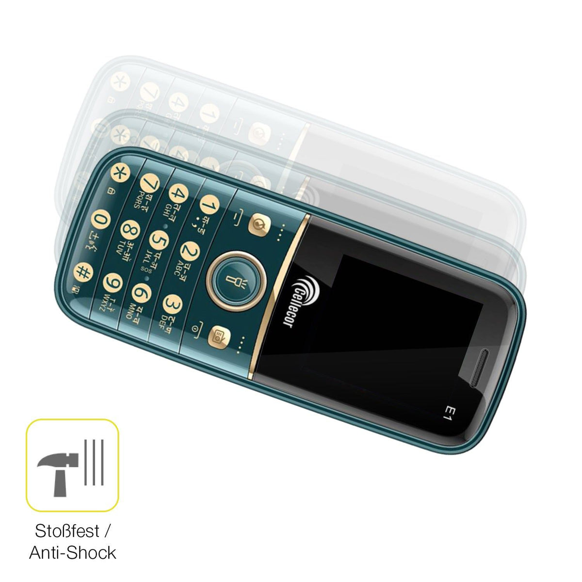 2x Screen Protector for Cellecor E1 Protective Film covers 100% dipos Flex