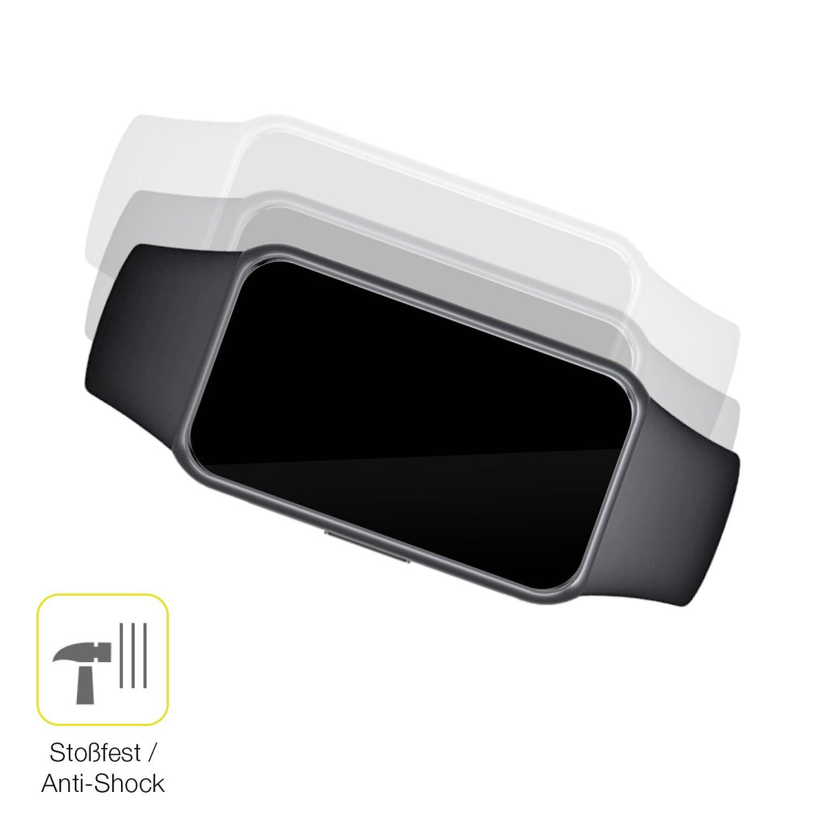 2x Screen Protector for Honor Band 7 Protective Film covers 100% dipos Flex