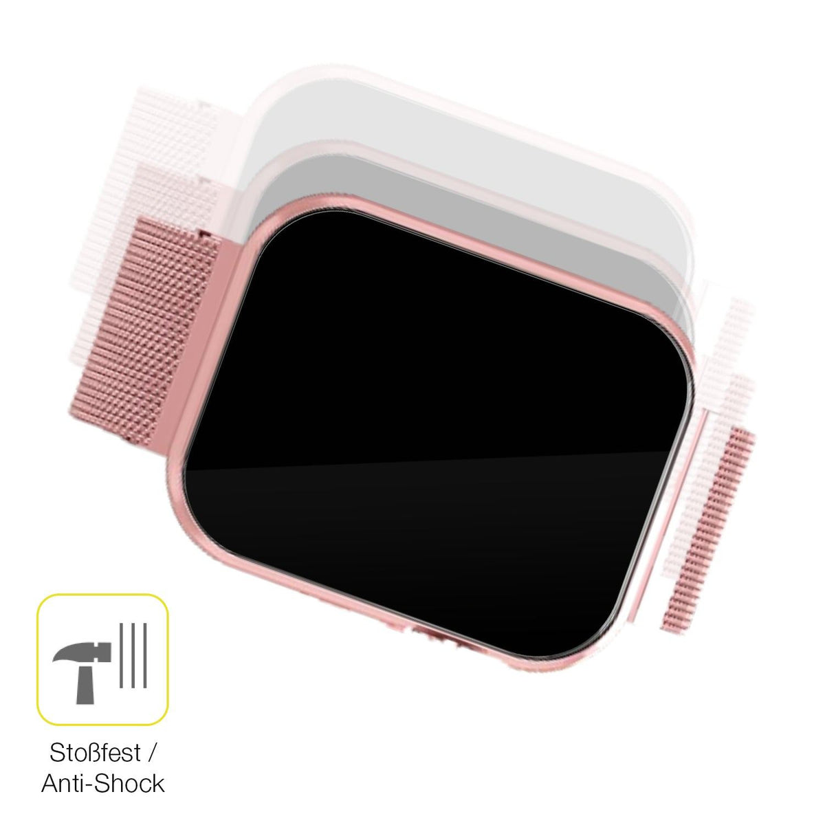 2x Screen Protector for Banlvs Smartwatch 1.83 Zoll Protective Film covers 100%