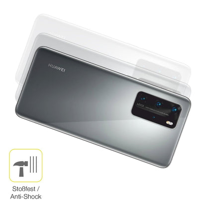 2x Screen Protector for Huawei P40 Pro Rückseite Protective Film covers 100%