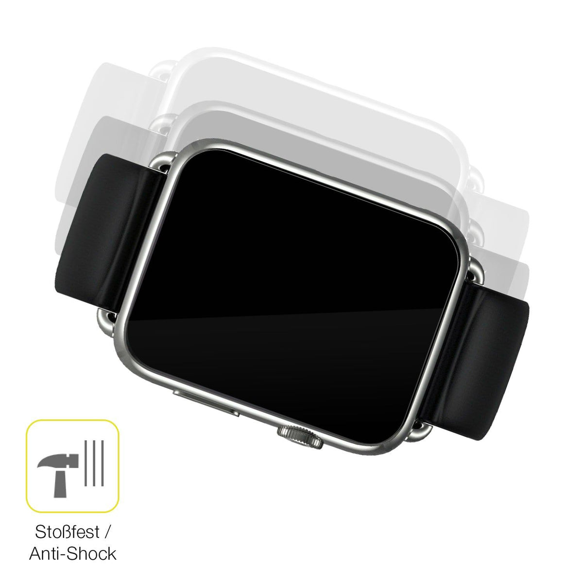 2x Screen Protector for Smartwatch DM20 1.88 Zoll Protective Film covers 100%