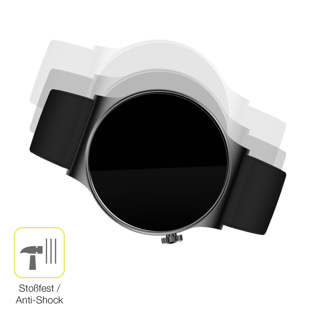 2x Screen Protector for OOQE Watch CS PRO Protective Film covers 100% dipos Flex
