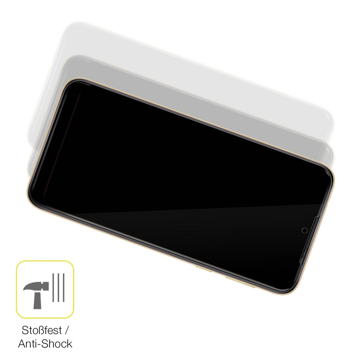 2x Screen Protector for Wiko Y81 Protective Film covers 100% dipos Flex