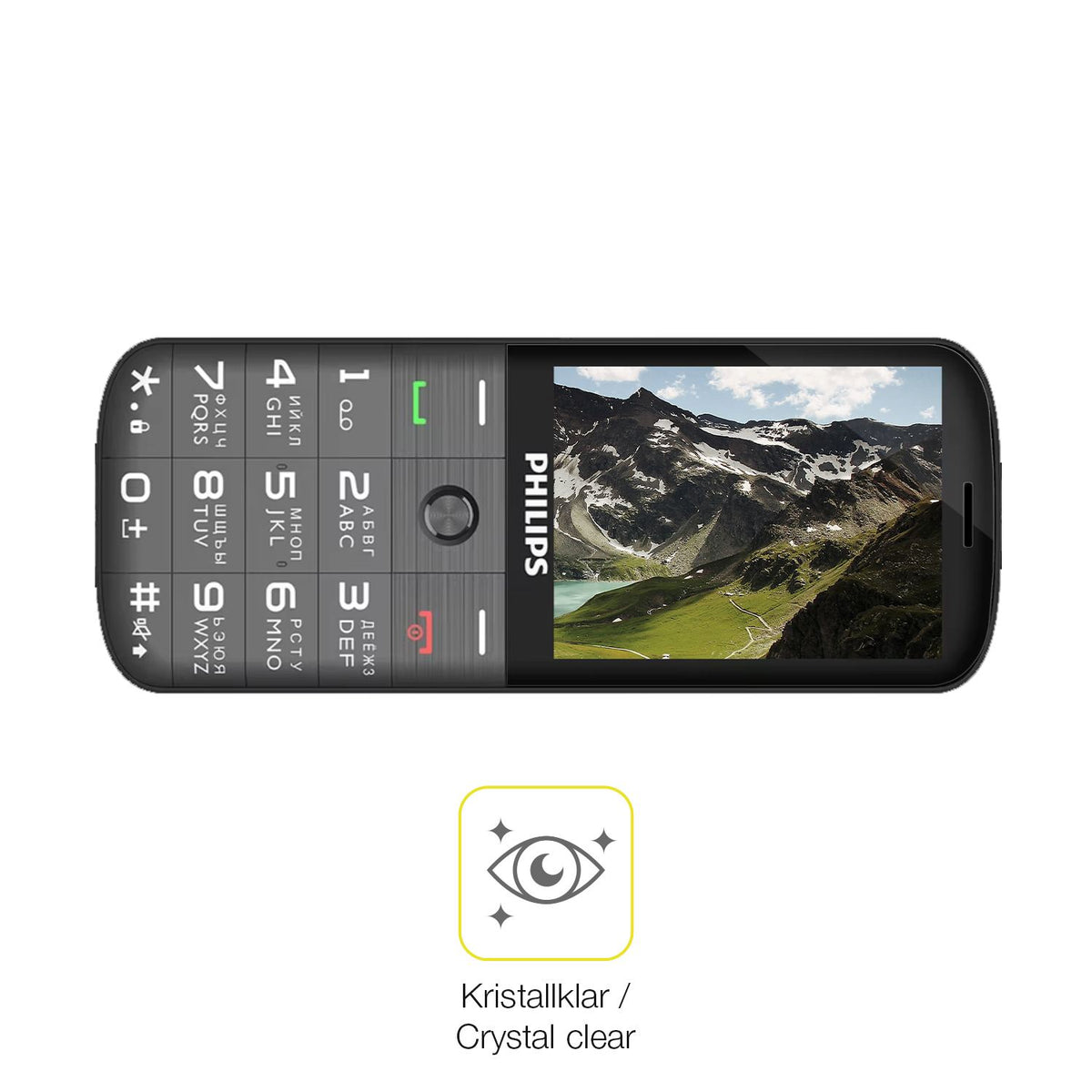 2x Screen Protector for Philips Xenium E227 Protective Film covers 100% dipos