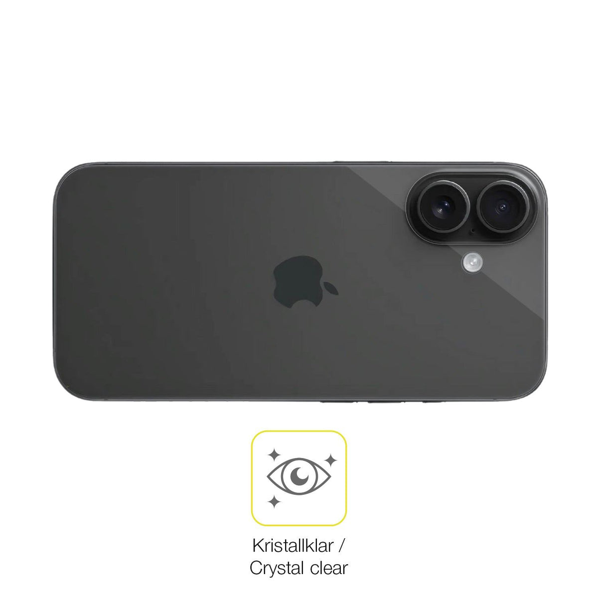 2x Screen Protector for Apple iPhone 16 Rückseite Protective Film covers 100%