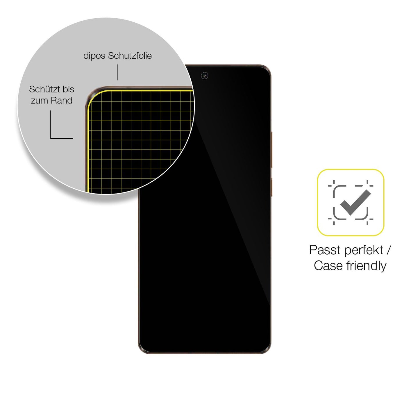 2x Screen Protector for Realme GT5 Pro Protective Film covers 100% dipos Flex