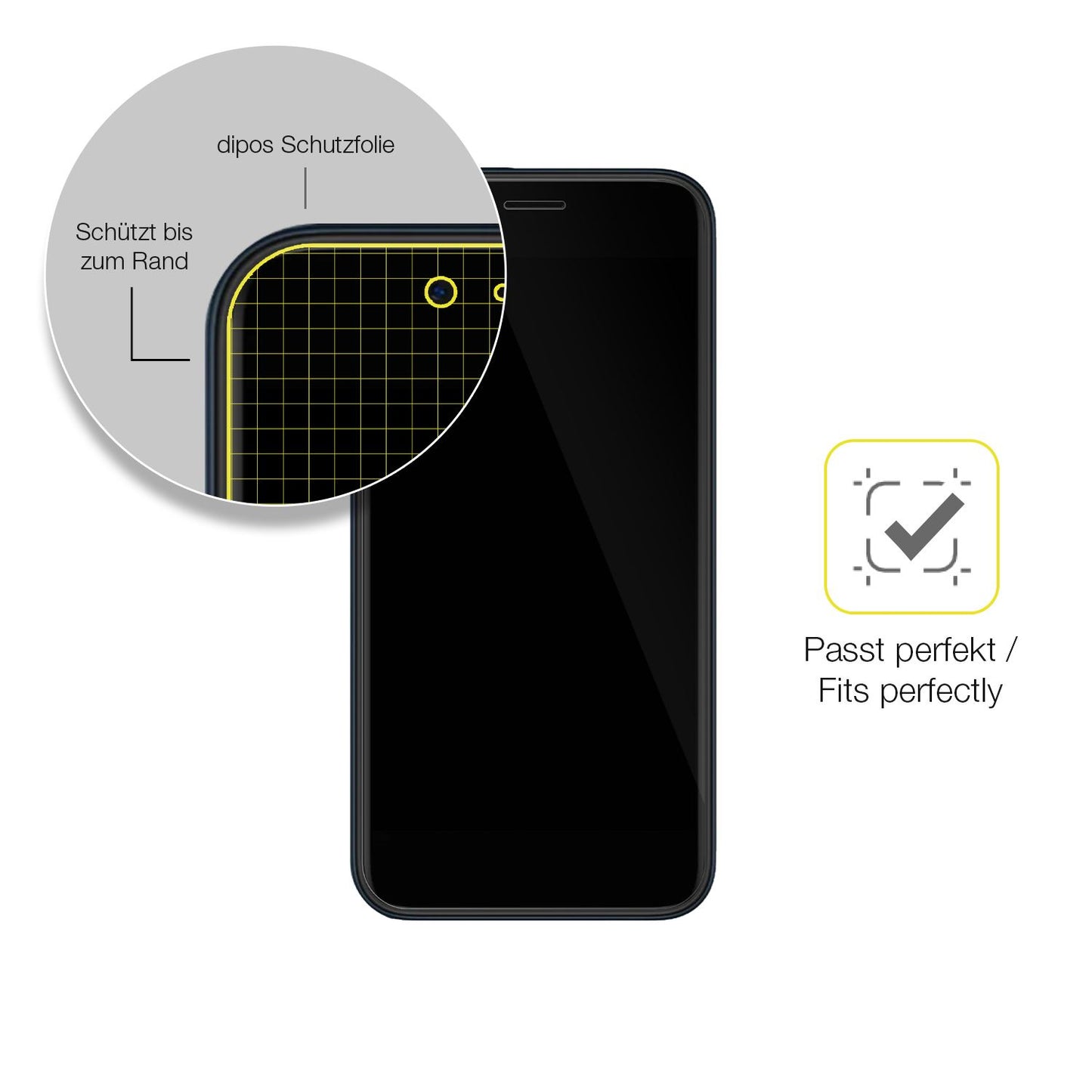 2x Screen Protector for Mobicel MX3 Plus Protective Film covers 100% dipos Flex