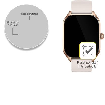 2x Screen Protector for ZIMAOER Smartwatch 1.85 Zoll Protective Film covers
