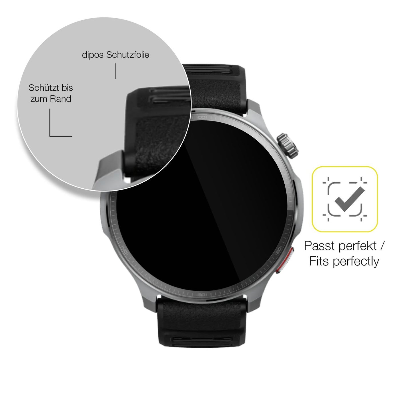 2x Screen Protector for Huami Amazfit Balance 2 XT Protective Film covers 100%