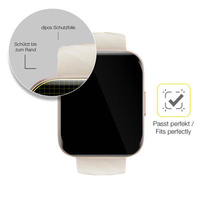 2x 3D Full Cover Schutzfolie für Mutoy Smartwatch 1.69 Zoll