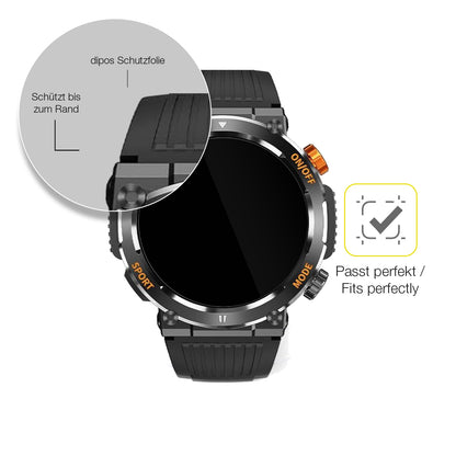 2x 3D Full Cover Schutzfolie für MEGALITH K52 Fitness Tracker