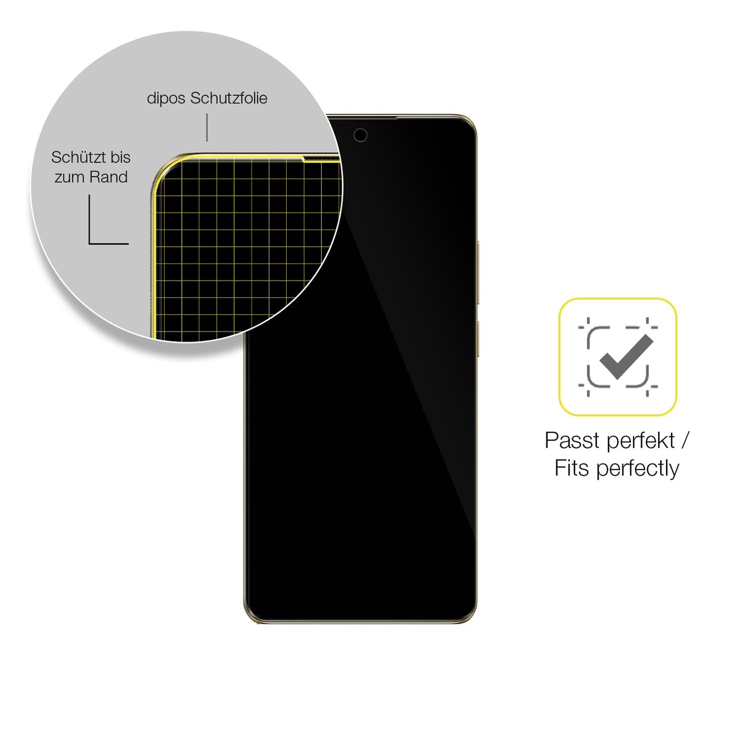 2x 3D Full Cover Schutzfolie für Realme 12 Pro 5G