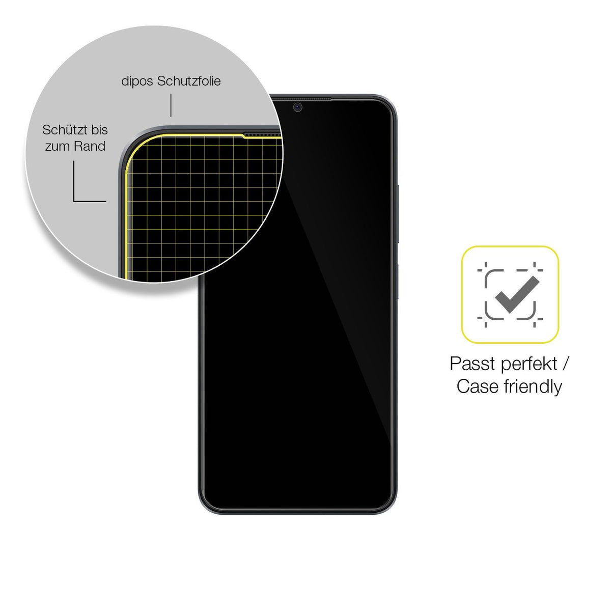 2x Screen Protector for ZTE Blade A54 4G Protective Film covers 100% dipos Flex