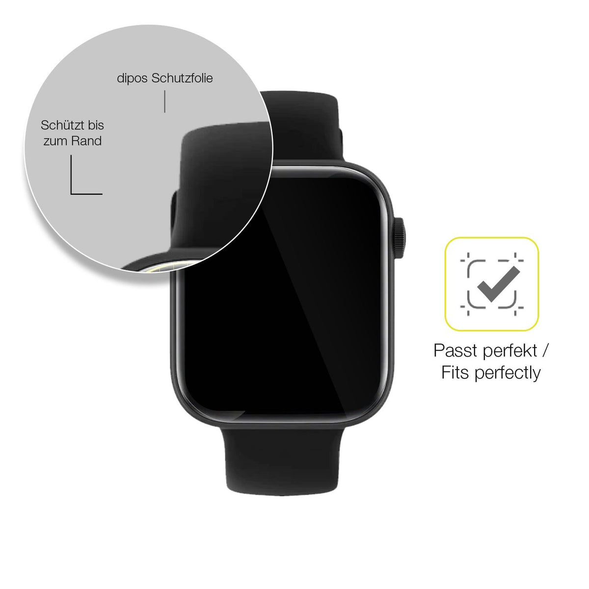 3x Screen Protector for Fireboltt Ring 3 Protective Film covers 100% dipos Flex