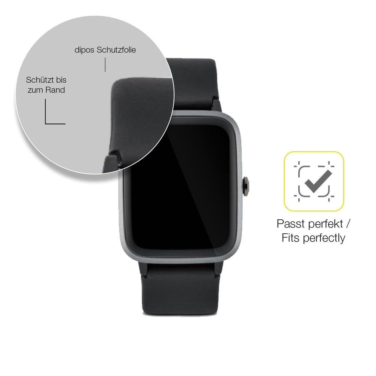 3x Screen Protector for Medion P4000 Protective Film covers 100% dipos Flex