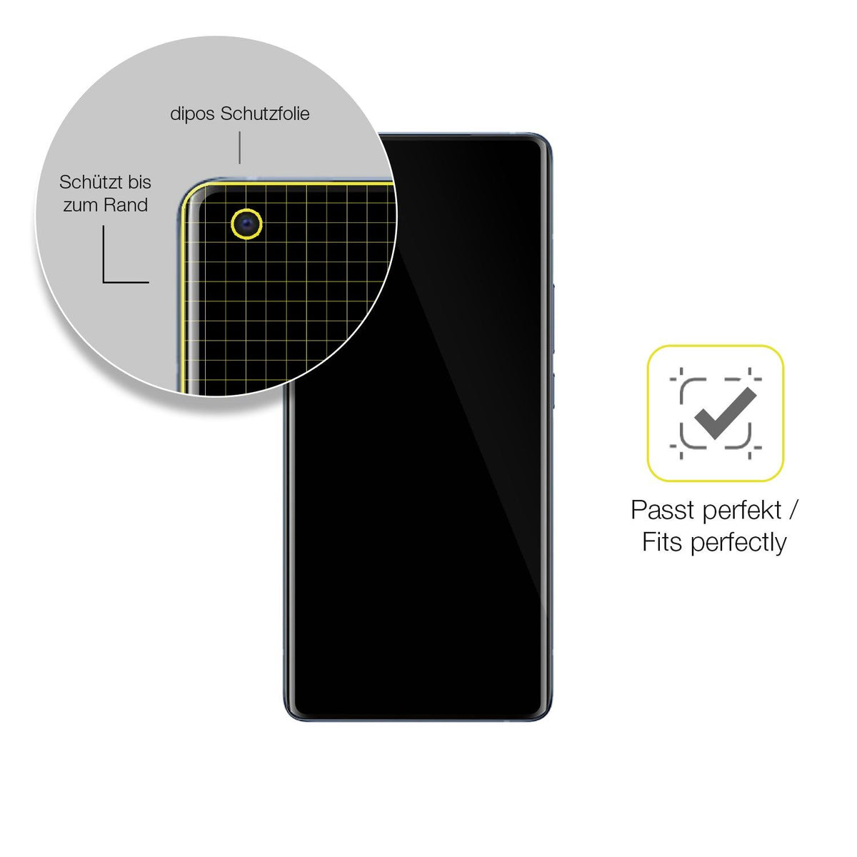 2x Screen Protector for VIVO X50 Pro Plus Protective Film covers 100% dipos Flex