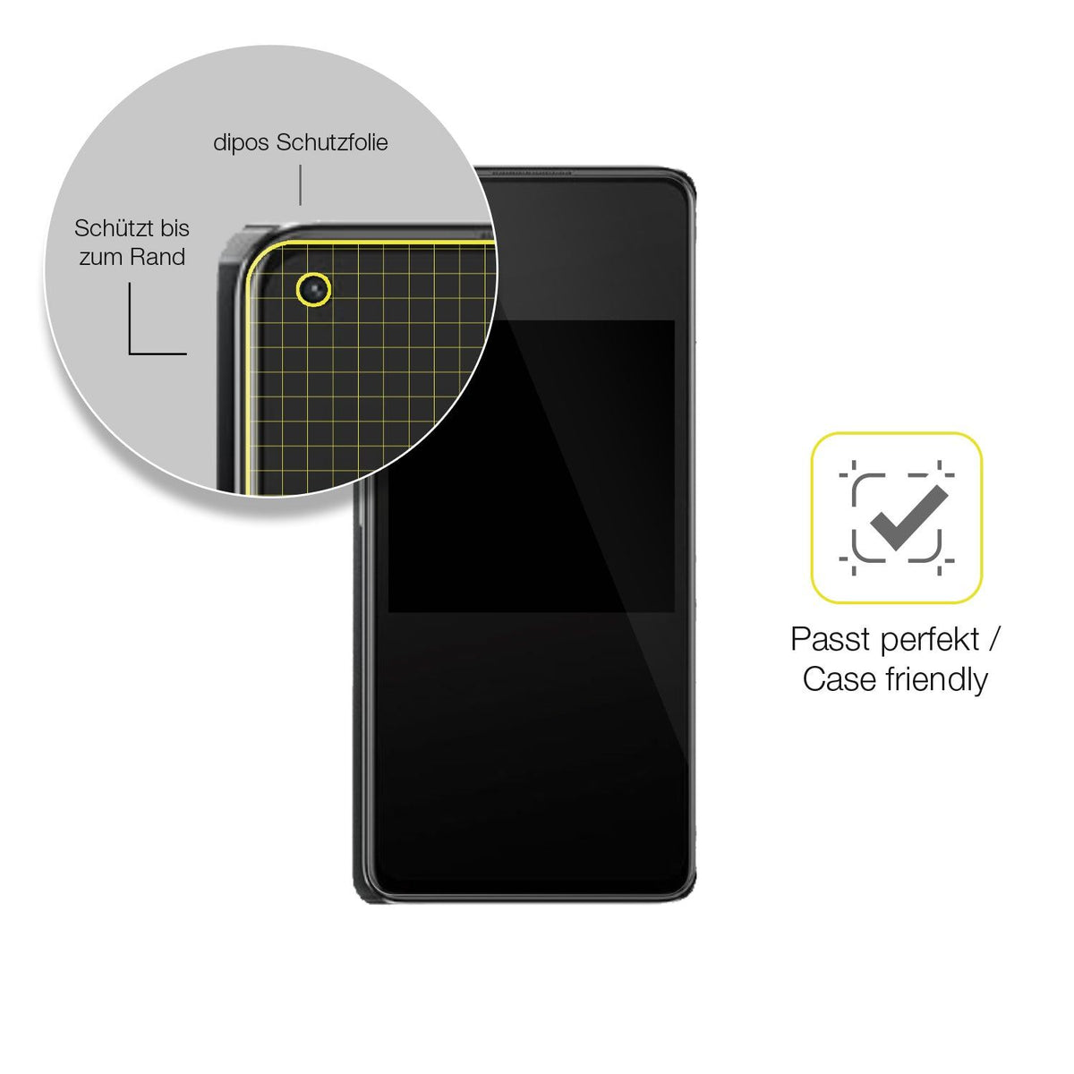 3x Screen Protector for Oppo K10 Pro 5G Protective Film covers 100% dipos Flex