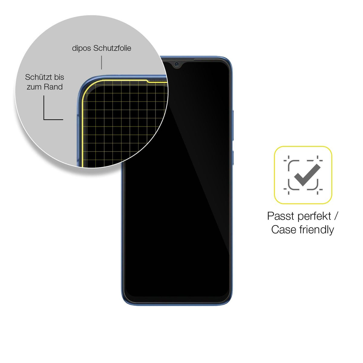 3x Screen Protector for Xiaomi Redmi 10C Protective Film covers 100% dipos Flex