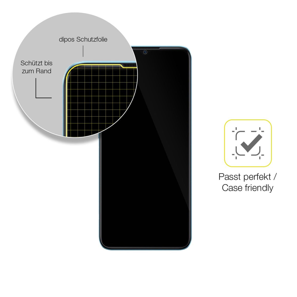 2x Screen Protector for Oppo A57 5G Protective Film covers 100% dipos Flex