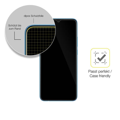 2x Screen Protector for Oppo A16K Protective Film covers 100% dipos Flex