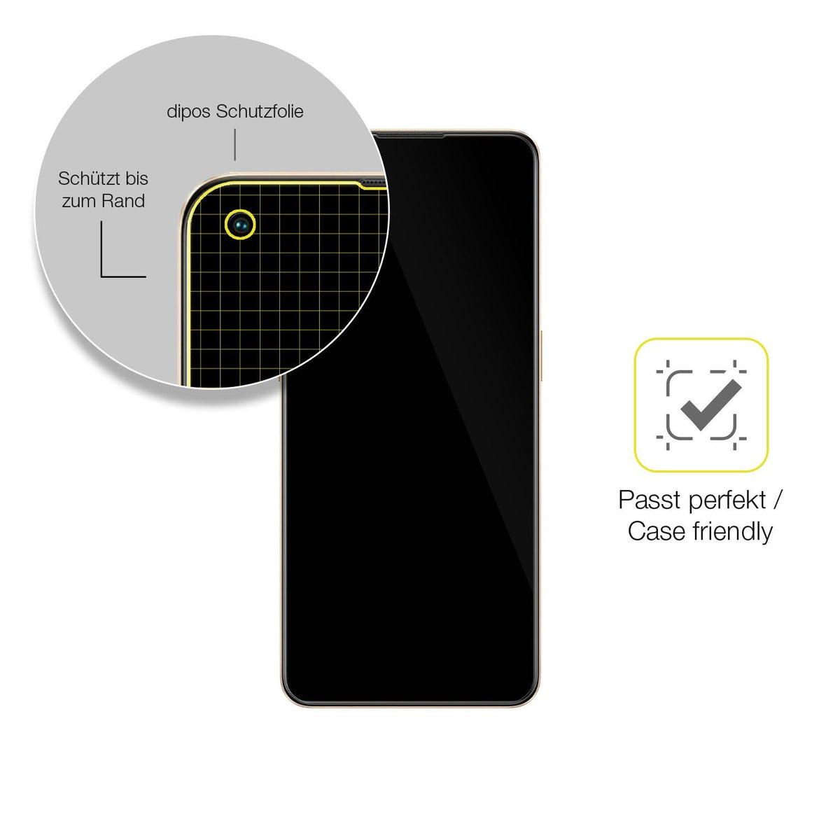 2x Screen Protector for Oppo F21 Pro Protective Film covers 100% dipos Flex