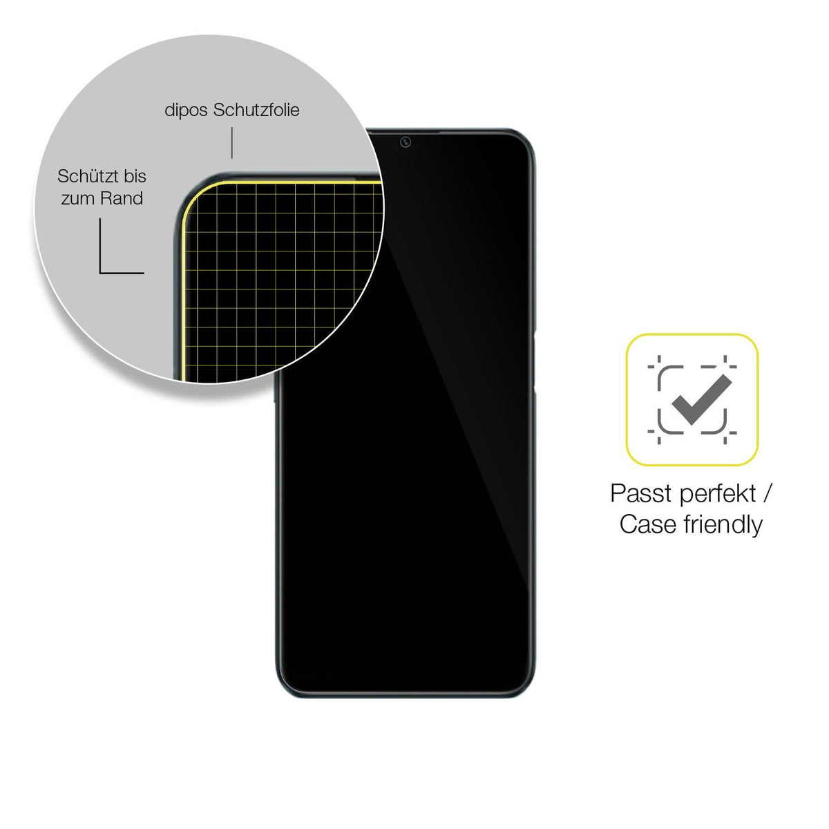3x Screen Protector for Realme C31 Protective Film covers 100% dipos Flex