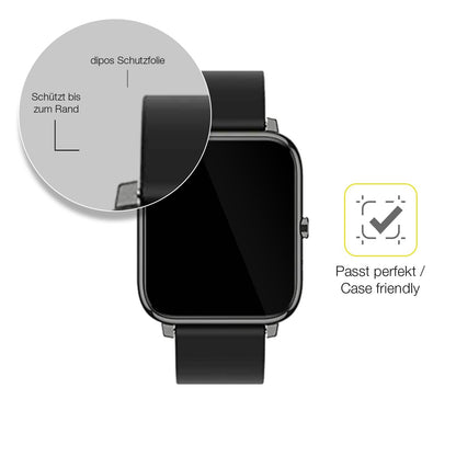 3x Full Cover Screen Protector for Popglory Smartwatch – Covers Curved Edges | dipos