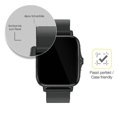 3x Screen Protector for Kaseemi 1,7 inch Smartwatch Protective Film covers 100%