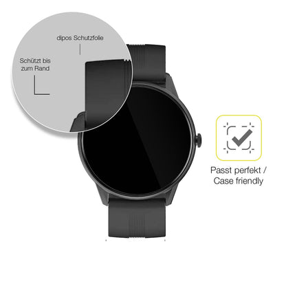 2x Screen Protector for Lytimes  1,3 inch Smartwatch Protective Film covers 100%