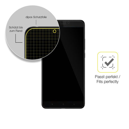 2x Screen Protector for Xiaomi Mi Max 3 Protective Film covers 100% dipos Flex