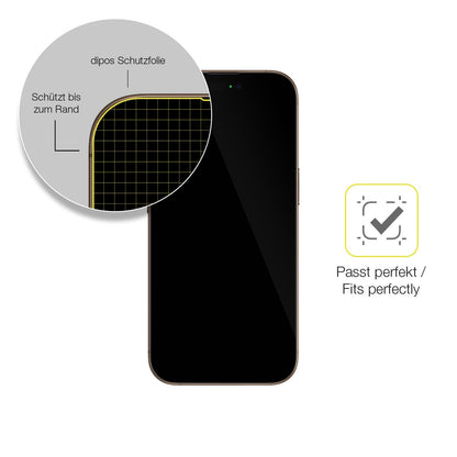 2x Screen Protector for Apple iPhone 16 Pro Protective Film covers 100% dipos