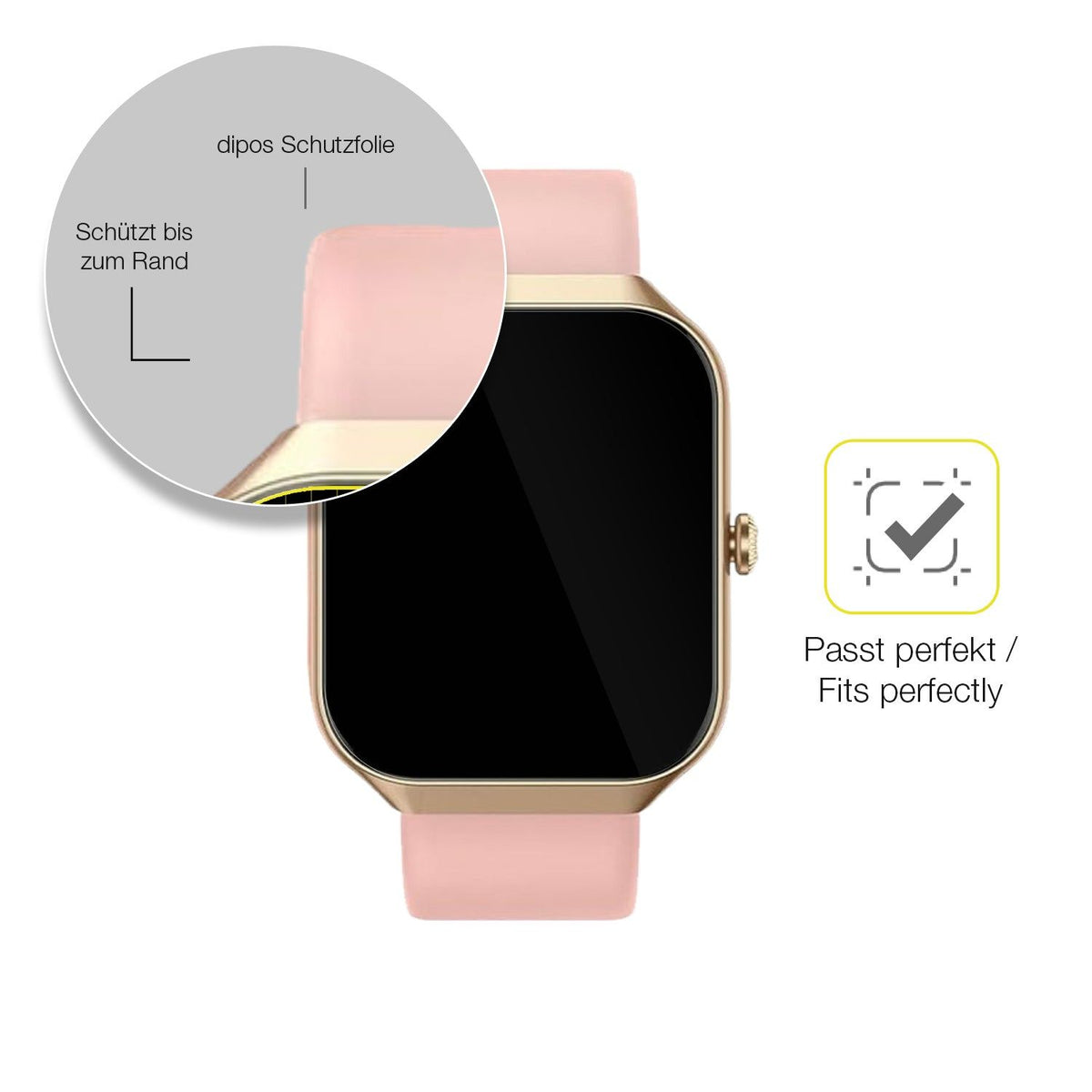 2x Screen Protector for Walkbee Smartwatch 1.96 Zoll Protective Film covers