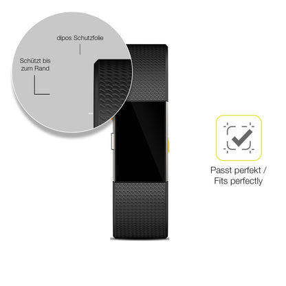 2x Screen Protector for Fitbit Charge 2 Protective Film covers 100% dipos Flex