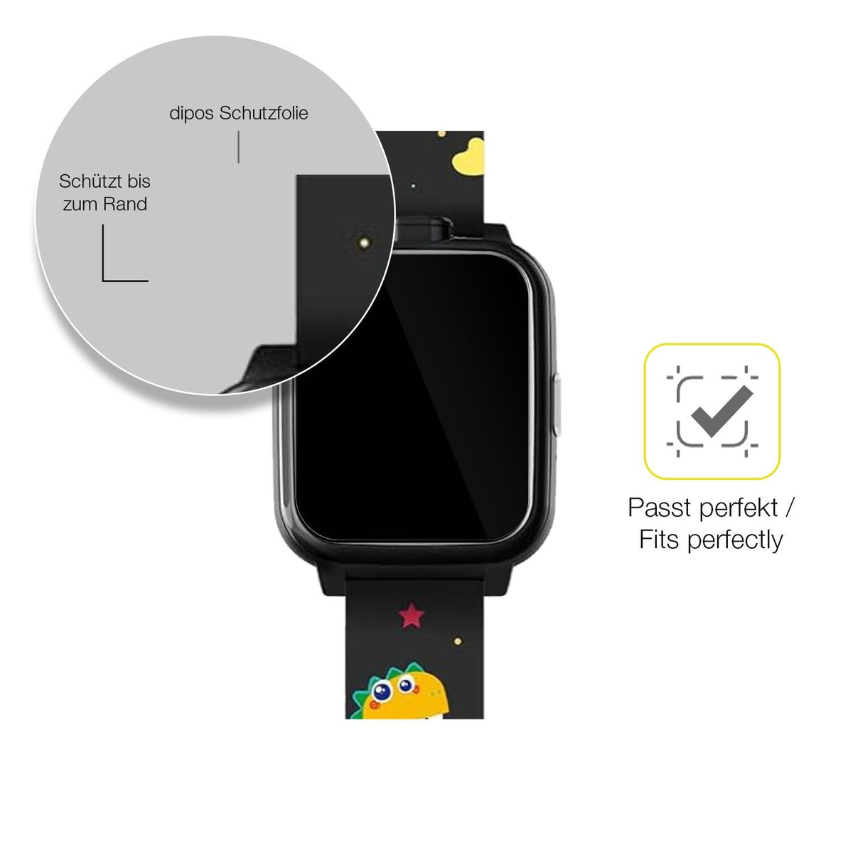 2x Screen Protector for Okyuk Kinder Smartwatch T13001 Protective Film covers