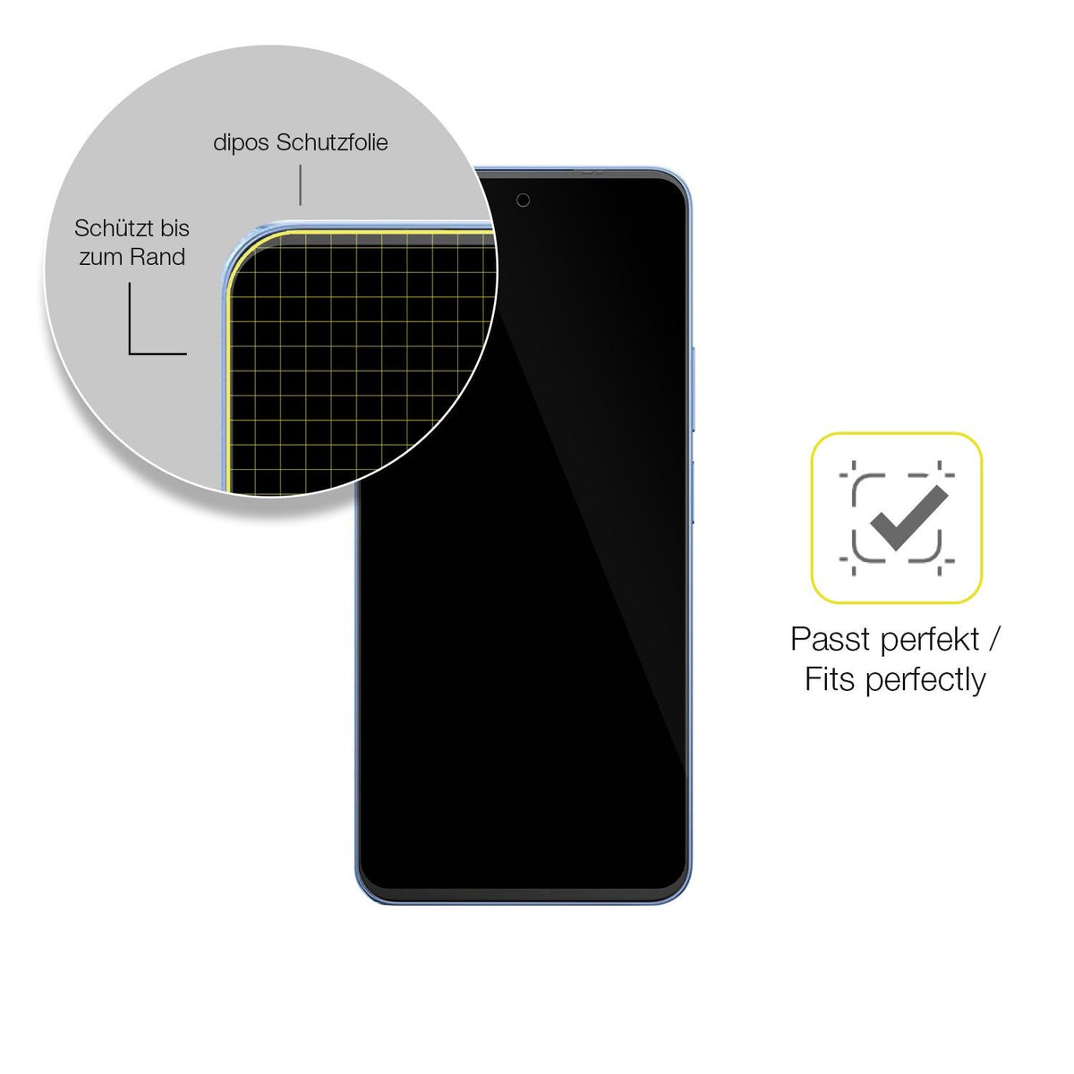 2x Screen Protector for Blackview Shark 9 Protective Film covers 100% dipos Flex
