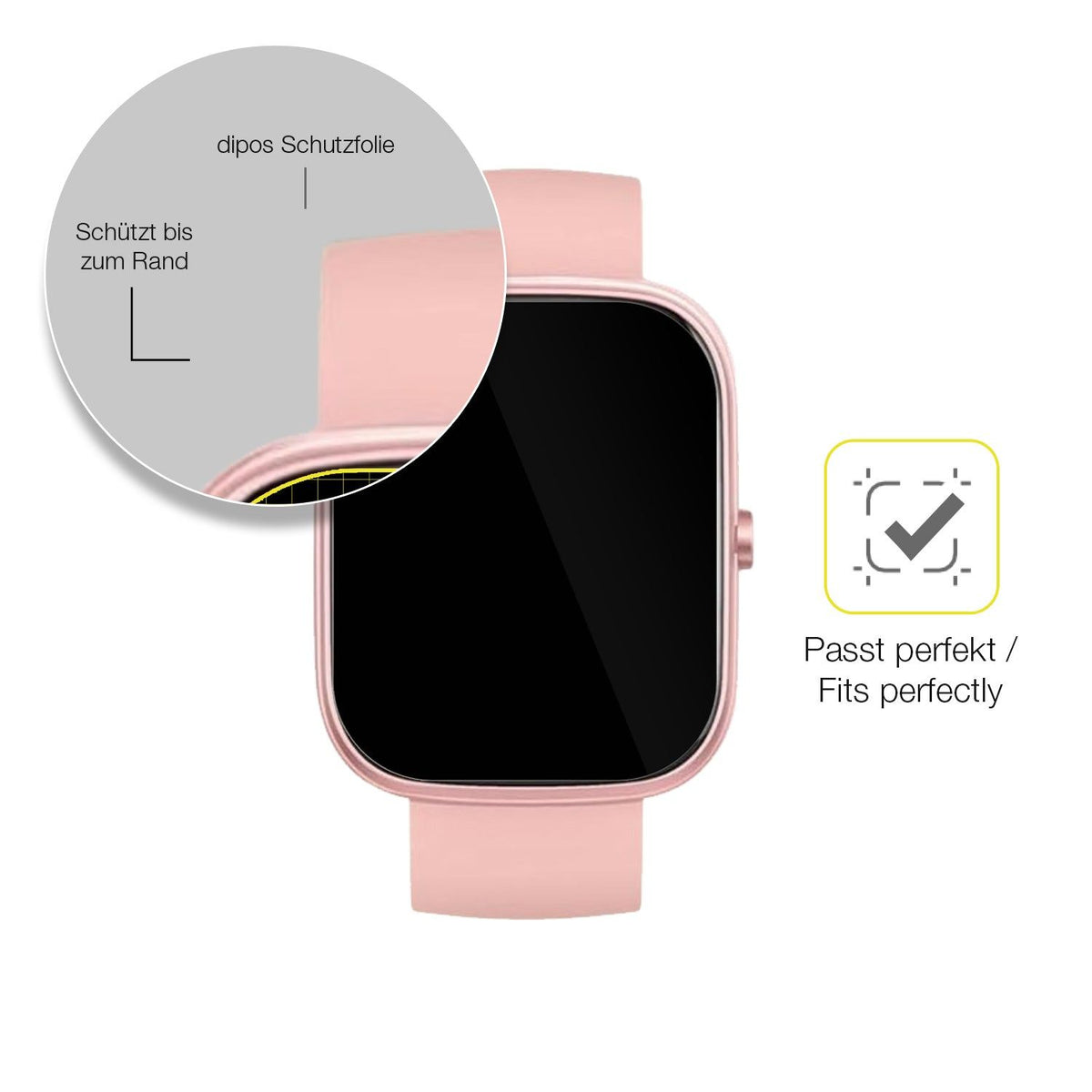 2x Screen Protector for Dyurwa T60 1.91 Zoll Protective Film covers 100% dipos