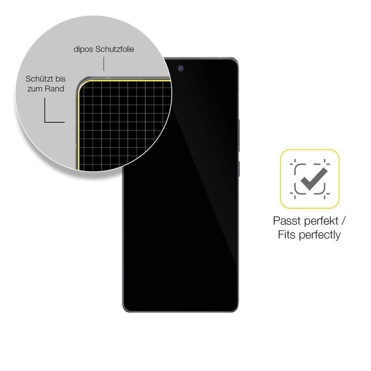 2x Screen Protector for Vivo Iqoo 11 Pro Protective Film covers 100% dipos Flex