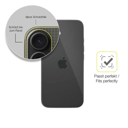 2x Screen Protector for Apple iPhone 16 Rückseite Protective Film covers 100%