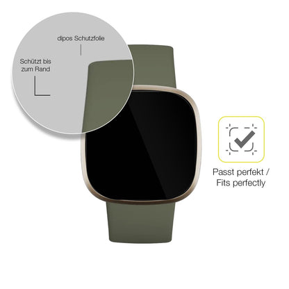 2x Screen Protector for Fitbit Versa 3 Protective Film covers 100% dipos Flex