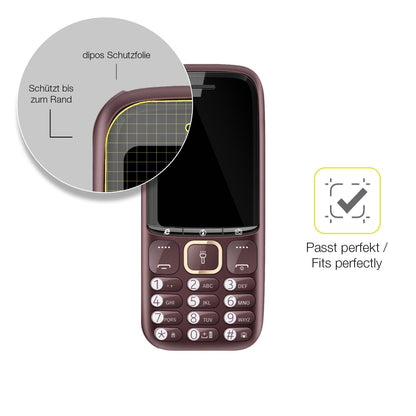 2x Screen Protector for Cellecor A5 Protective Film covers 100% dipos Flex