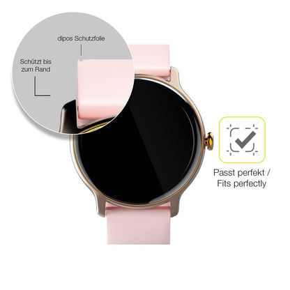 2x Screen Protector for Hama 4910 Smartwatch Protective Film covers 100% dipos