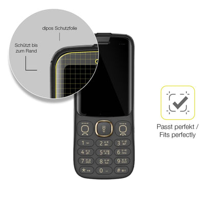 2x Screen Protector for Cellecor A40i Protective Film covers 100% dipos Flex
