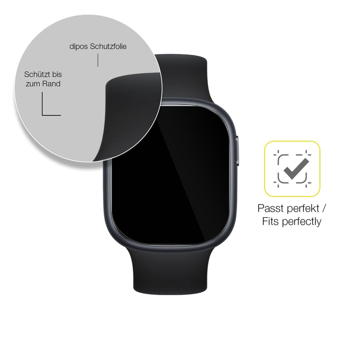 2x Screen Protector for Rollme S1 Smartwatch Protective Film covers 100% dipos
