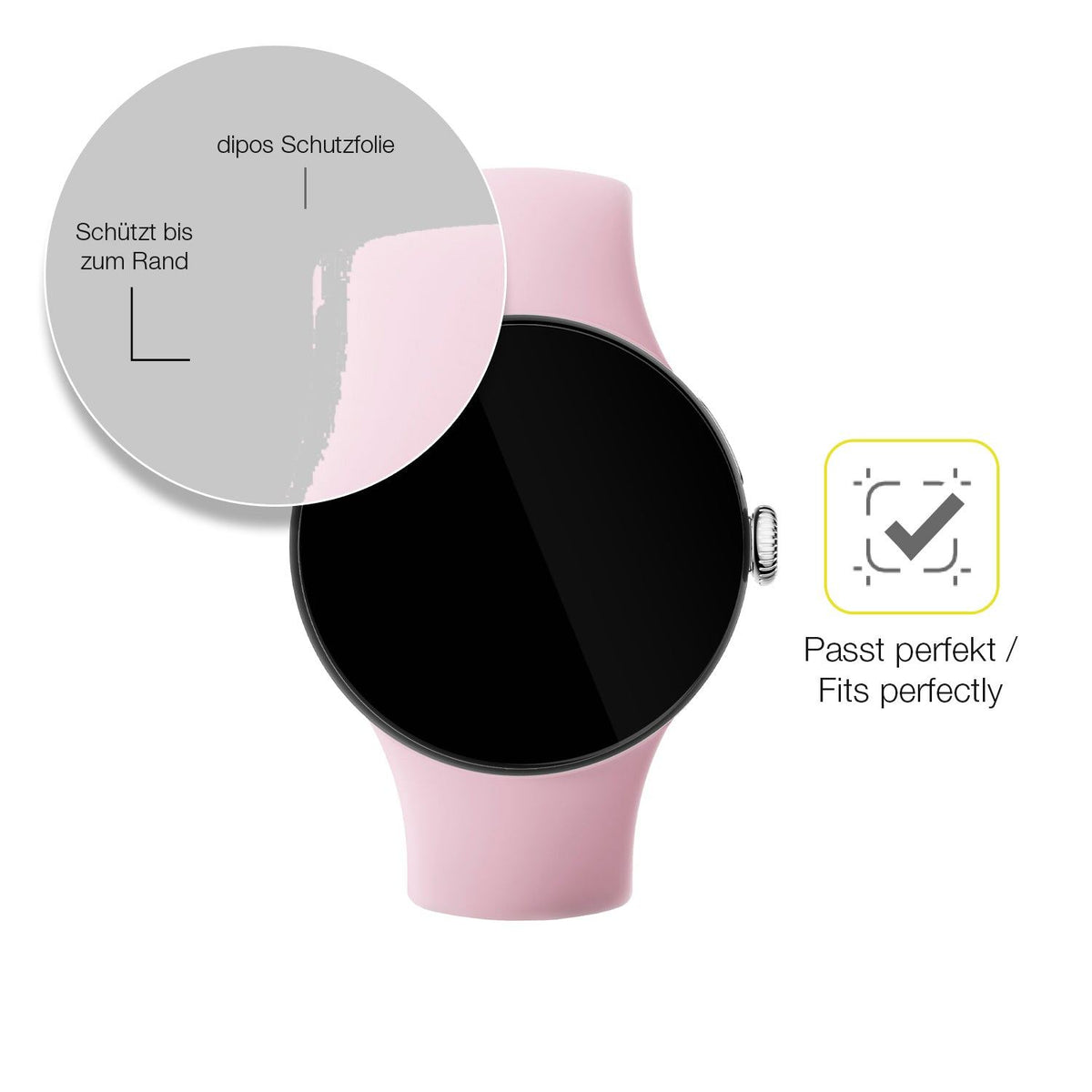 2x Screen Protector for Google Pixel Watch 3 41mm Protective Film covers 100%