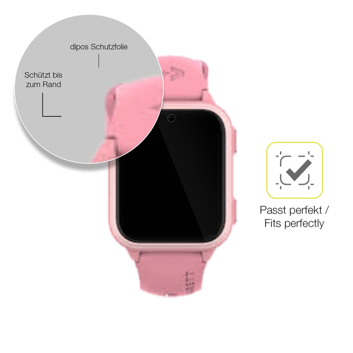 2x Screen Protector for Garett Kids Vibe 4G Protective Film covers 100% dipos