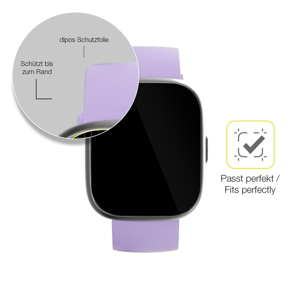 2x Screen Protector for TOOBUR IDW26 1.83 Zoll Protective Film covers 100%