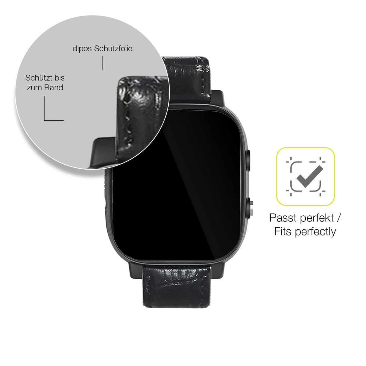 2x Screen Protector for Weyot Notruf Smartwatch Protective Film covers 100%