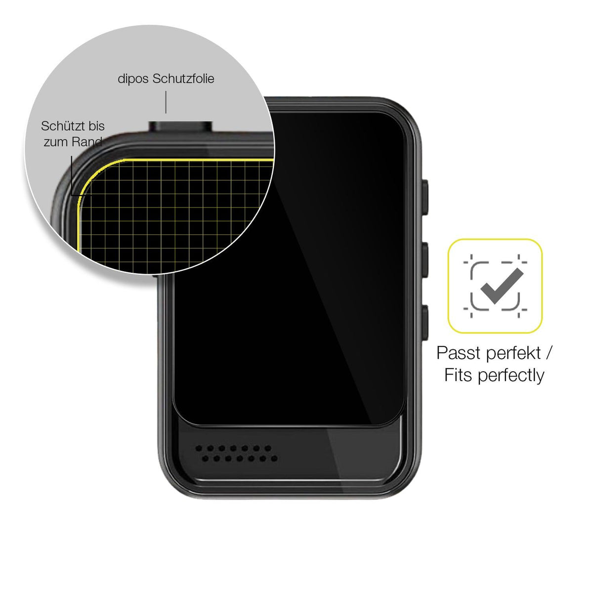 2x Screen Protector for Colorcool M8 MP3-Player Protective Film covers 100%